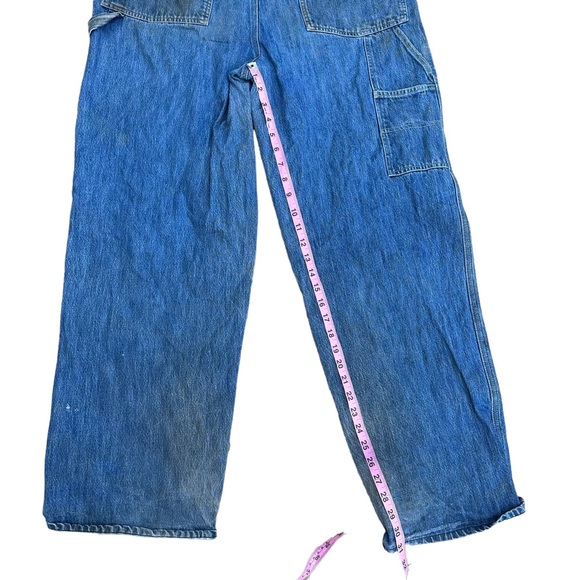 Vintage OskKosh Overalls Mens Bibs Carpenter Denim Relaxed Fit Straight 38x32 - Picture 12 of 16